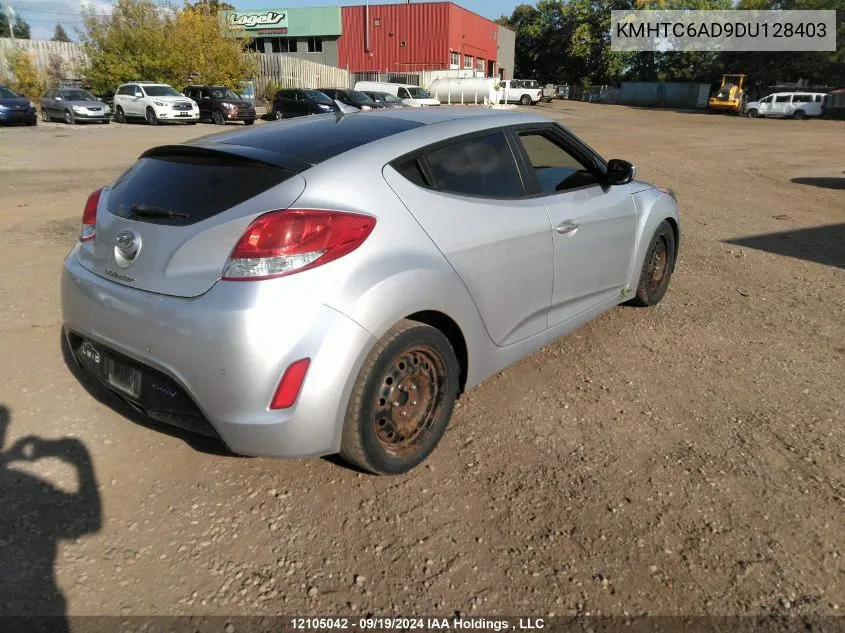 2013 Hyundai Veloster VIN: KMHTC6AD9DU128403 Lot: 12105042