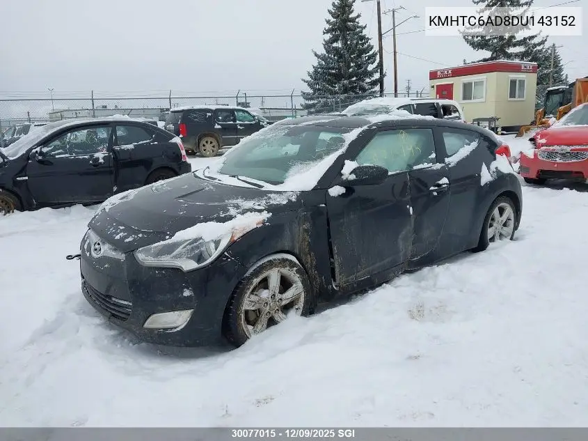 KMHTC6AD8DU143152 2013 Hyundai Veloster