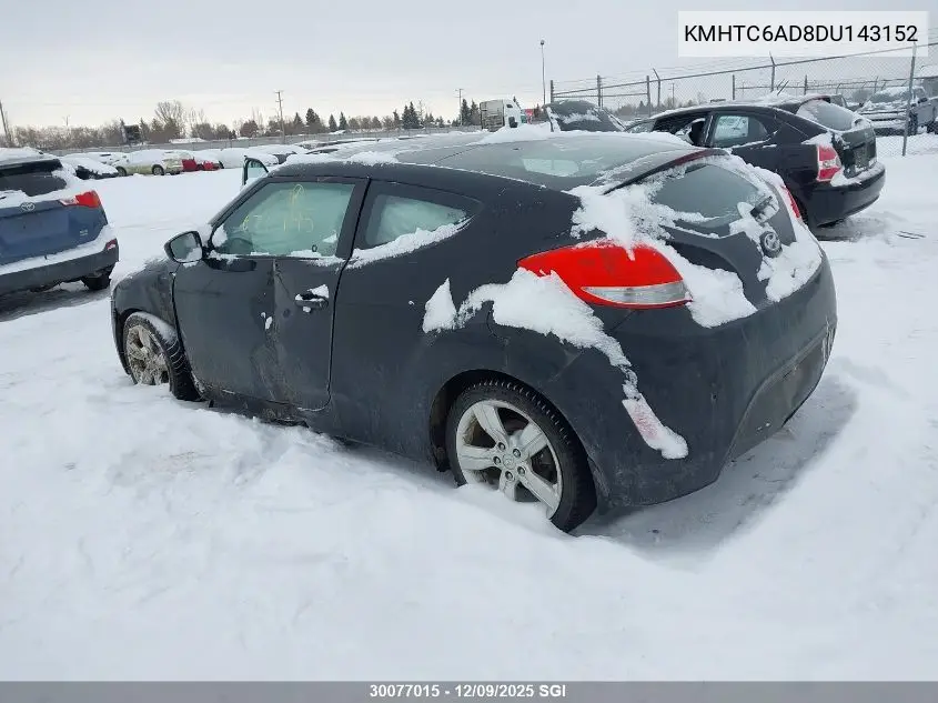 KMHTC6AD8DU143152 2013 Hyundai Veloster