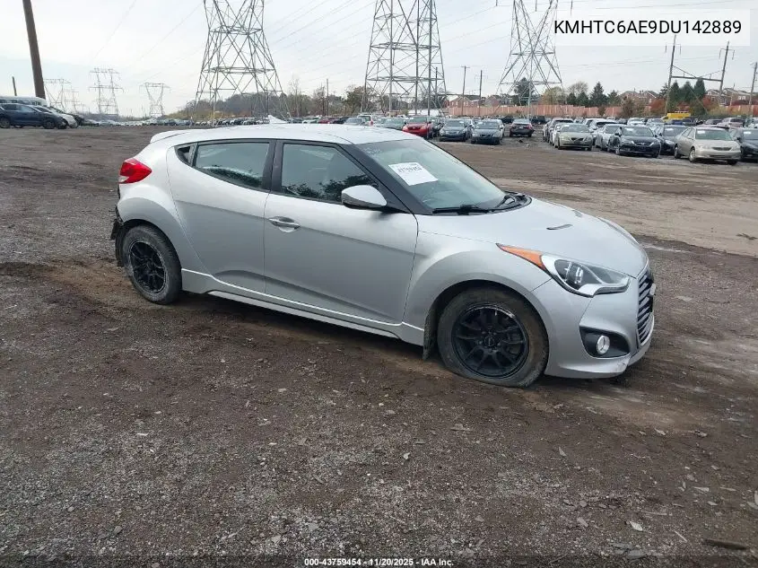 KMHTC6AE9DU142889 2013 Hyundai Veloster Turbo W/Black
