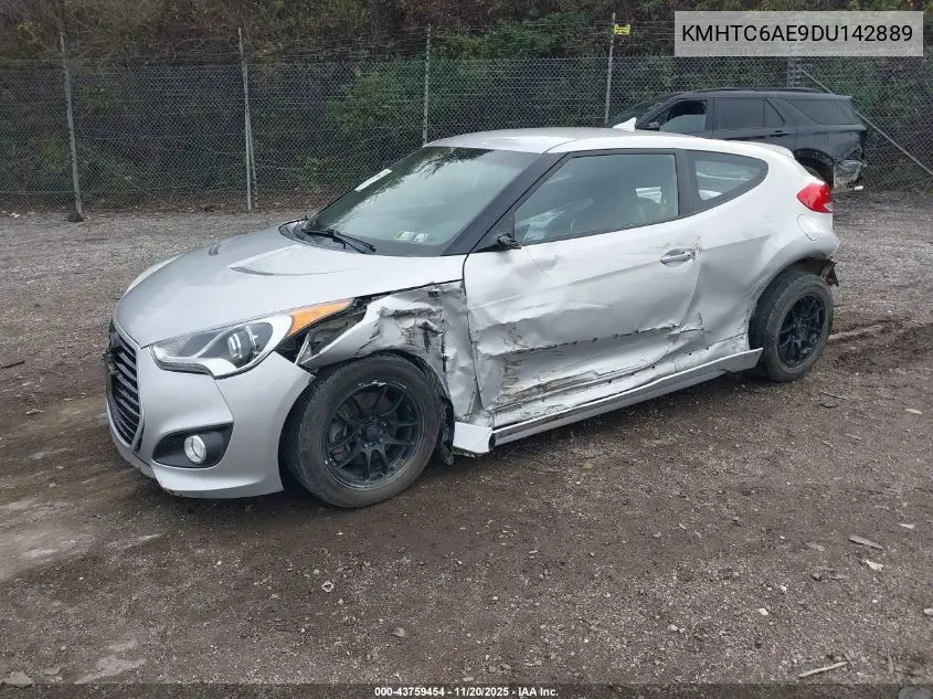 KMHTC6AE9DU142889 2013 Hyundai Veloster Turbo W/Black