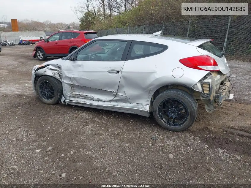 KMHTC6AE9DU142889 2013 Hyundai Veloster Turbo W/Black