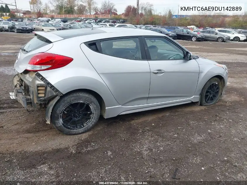KMHTC6AE9DU142889 2013 Hyundai Veloster Turbo W/Black