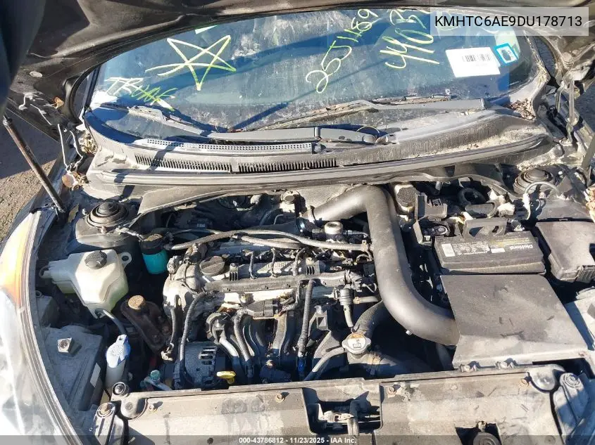 KMHTC6AE9DU178713 2013 Hyundai Veloster Turbo W/Blue