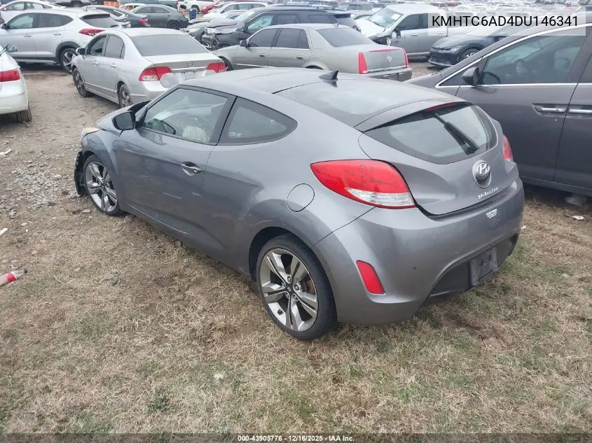 KMHTC6AD4DU146341 2013 Hyundai Veloster Base W/Black