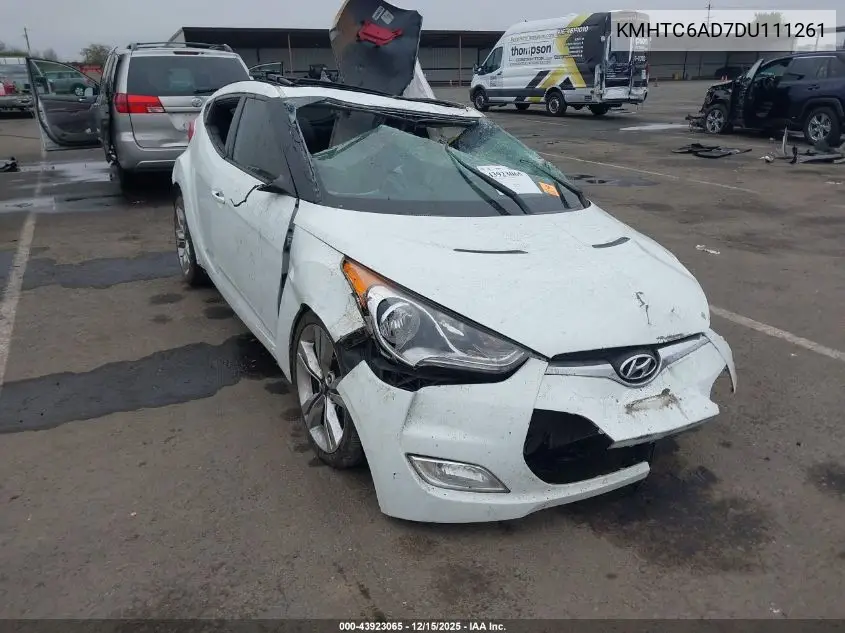 KMHTC6AD7DU111261 2013 Hyundai Veloster Base W/Black
