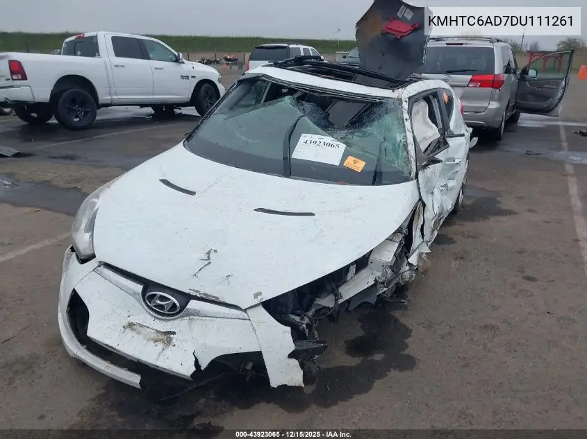 KMHTC6AD7DU111261 2013 Hyundai Veloster Base W/Black