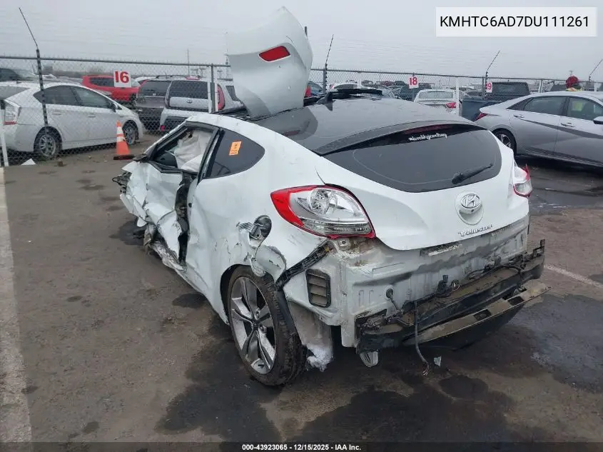 KMHTC6AD7DU111261 2013 Hyundai Veloster Base W/Black