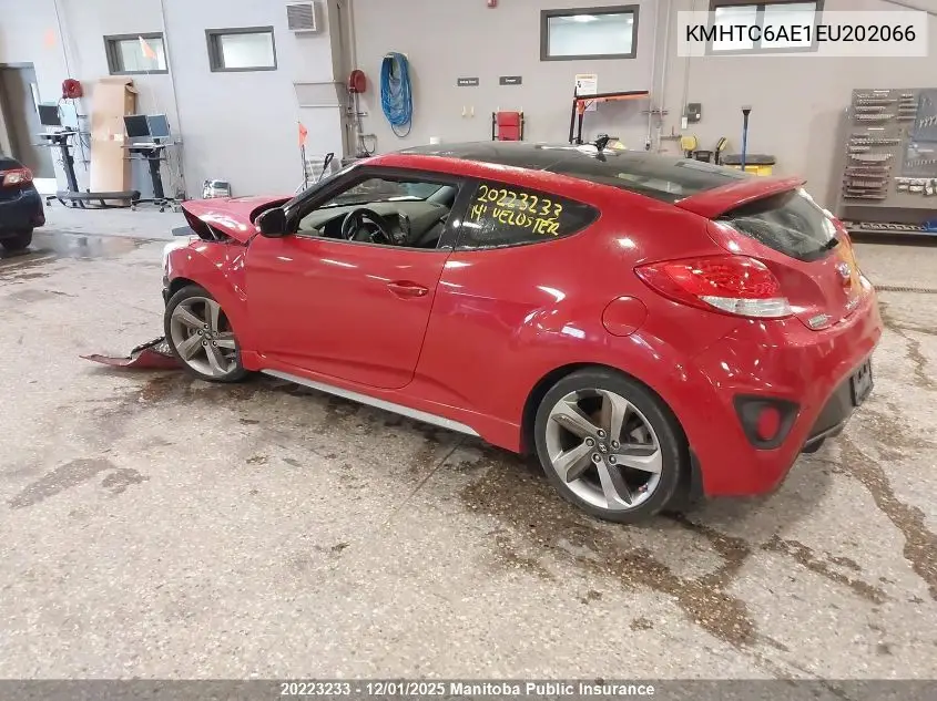 KMHTC6AE1EU202066 2014 Hyundai Veloster Turbo