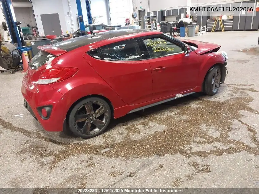 KMHTC6AE1EU202066 2014 Hyundai Veloster Turbo