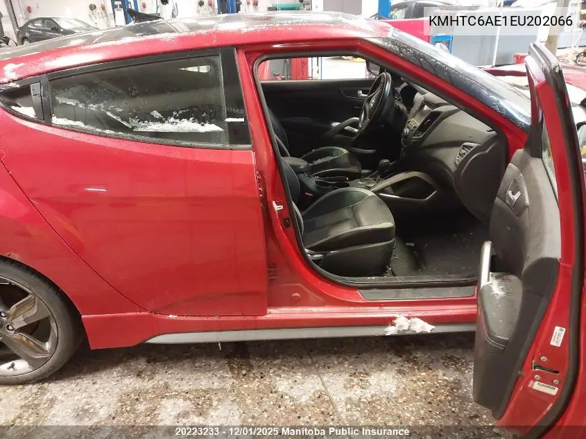 KMHTC6AE1EU202066 2014 Hyundai Veloster Turbo