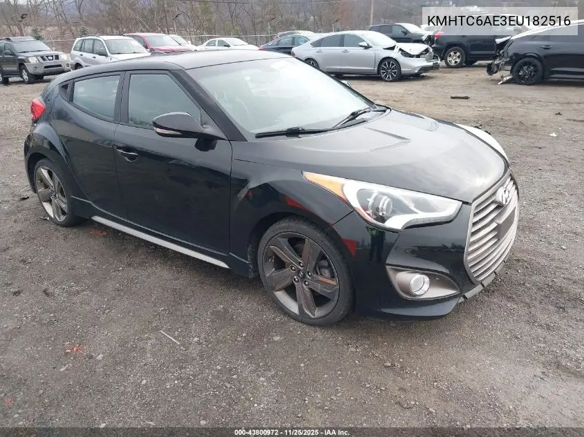 KMHTC6AE3EU182516 2014 Hyundai Veloster Turbo W/Blue