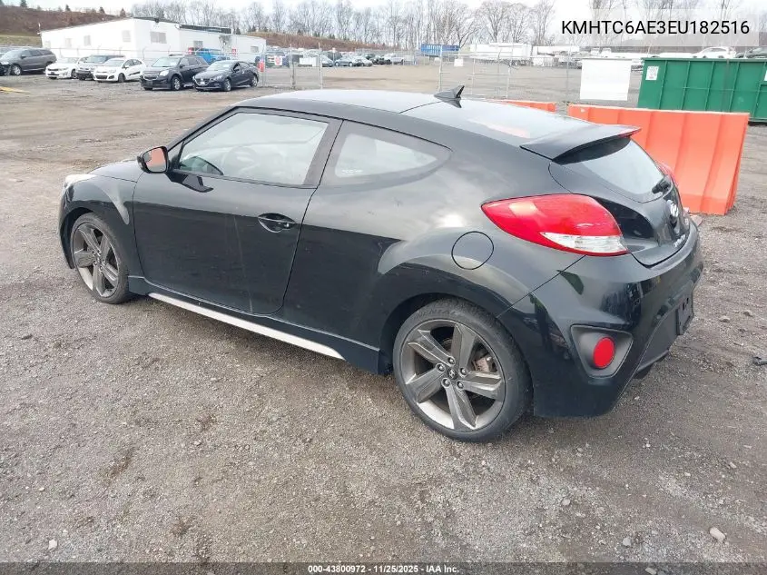 KMHTC6AE3EU182516 2014 Hyundai Veloster Turbo W/Blue
