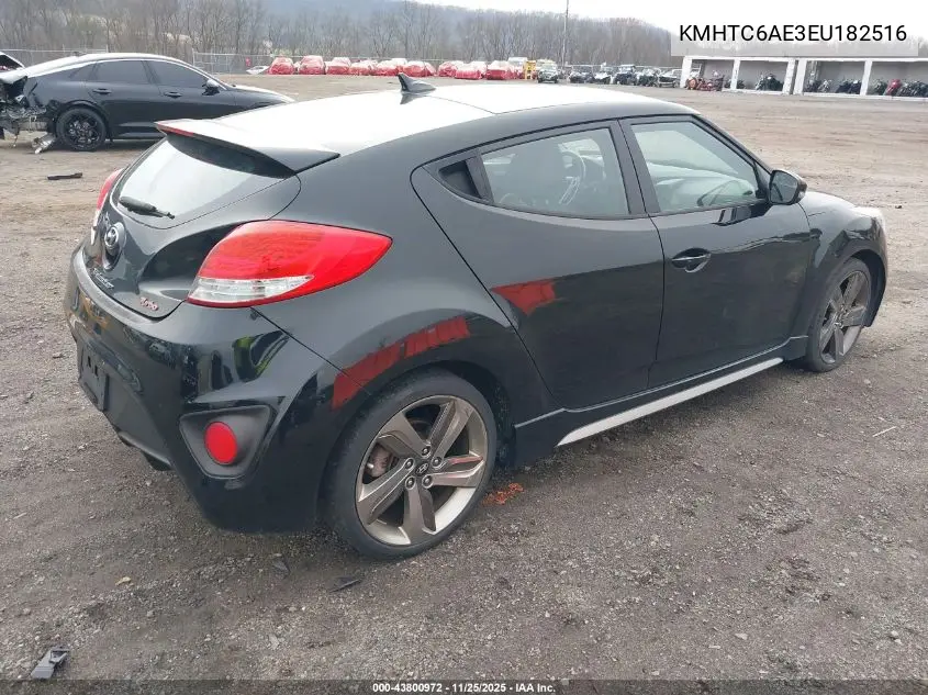 KMHTC6AE3EU182516 2014 Hyundai Veloster Turbo W/Blue