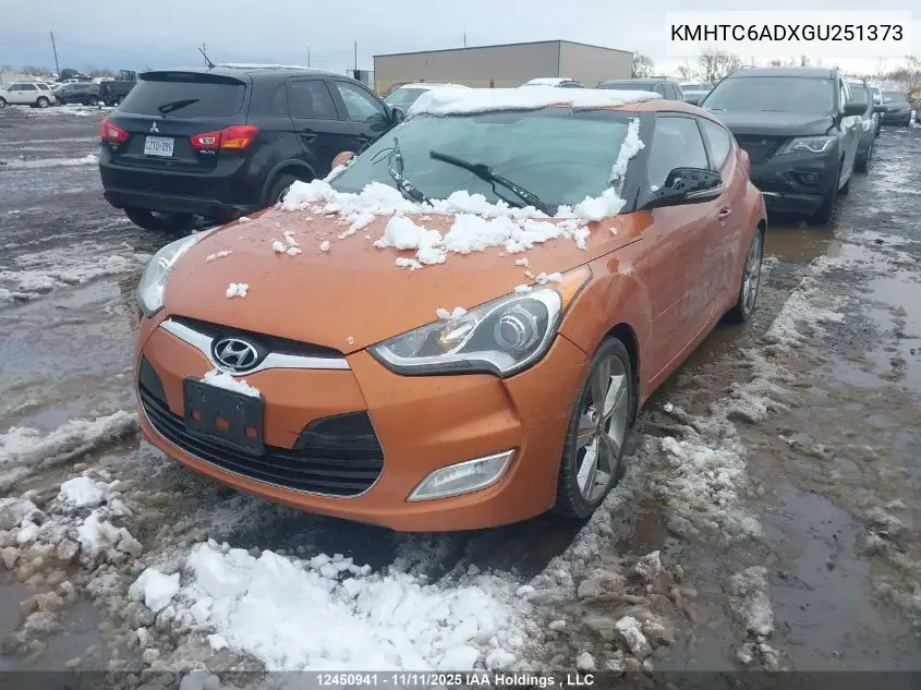 KMHTC6ADXGU251373 2016 Hyundai Veloster Tech