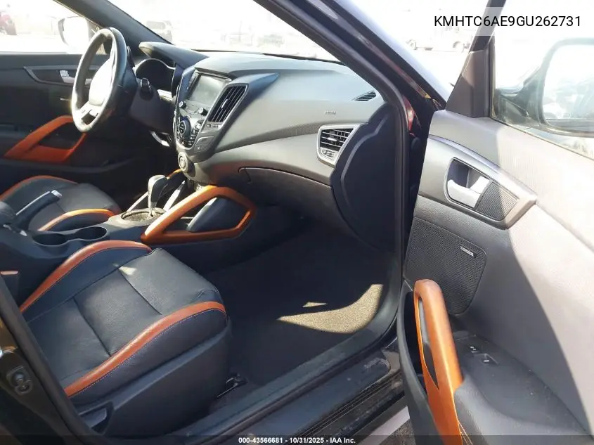 KMHTC6AE9GU262731 2016 Hyundai Veloster Turbo