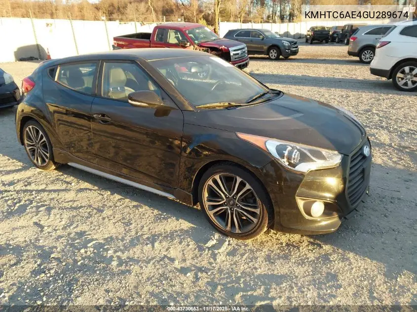 KMHTC6AE4GU289674 2016 Hyundai Veloster Turbo