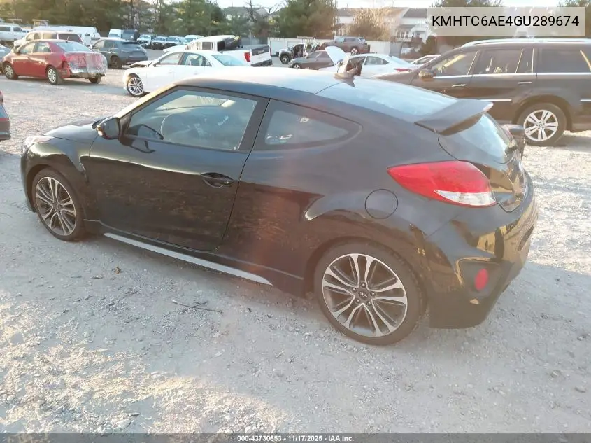 KMHTC6AE4GU289674 2016 Hyundai Veloster Turbo