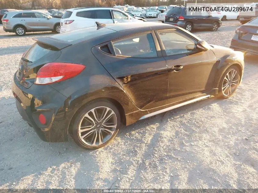 KMHTC6AE4GU289674 2016 Hyundai Veloster Turbo
