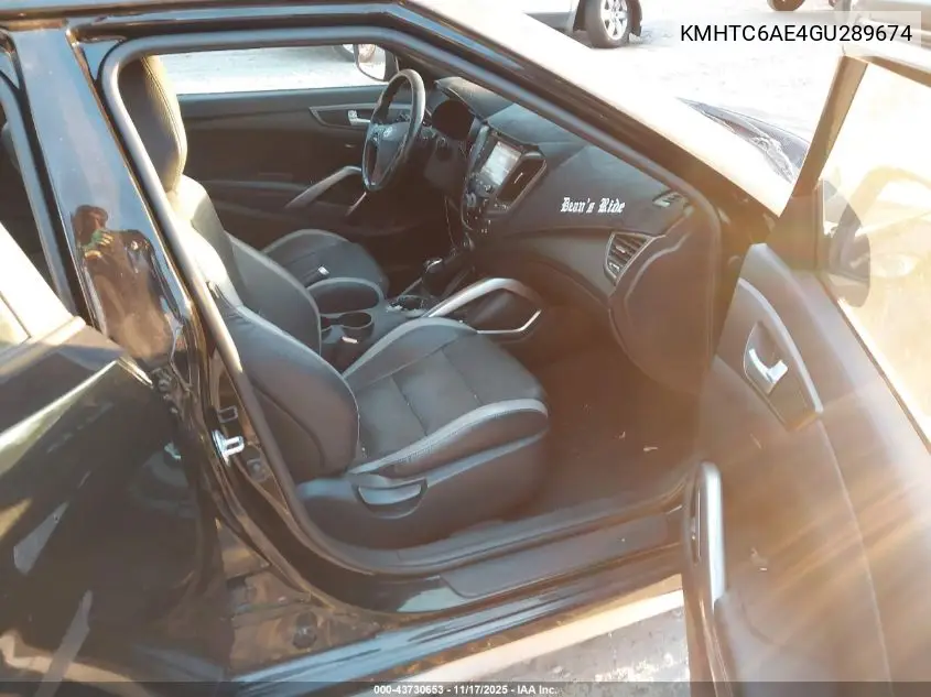 KMHTC6AE4GU289674 2016 Hyundai Veloster Turbo