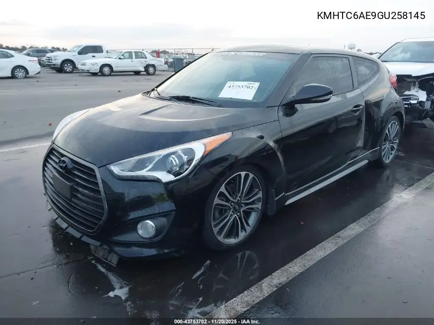KMHTC6AE9GU258145 2016 Hyundai Veloster Turbo