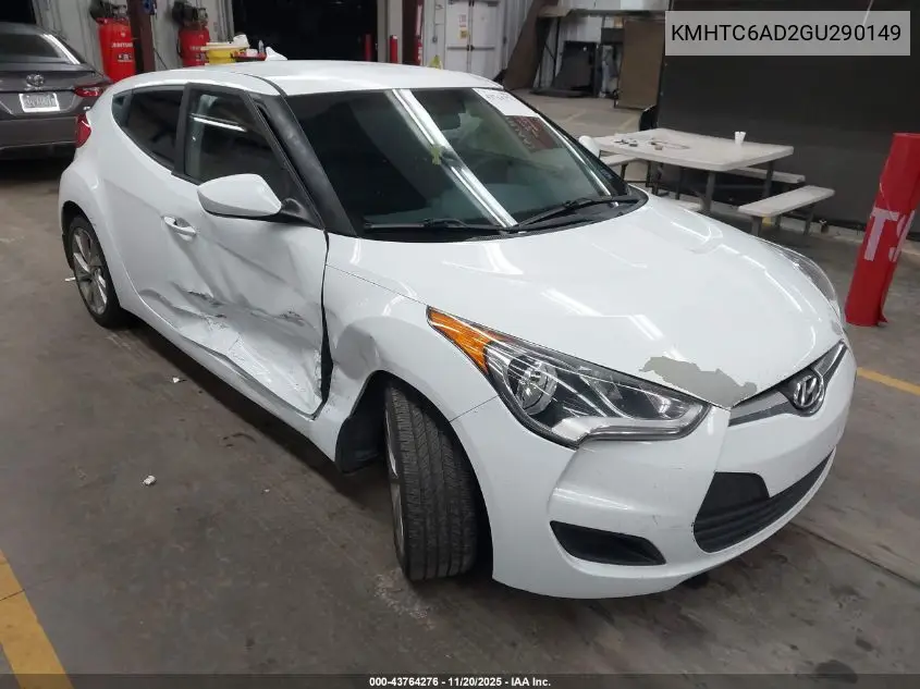 KMHTC6AD2GU290149 2016 Hyundai Veloster