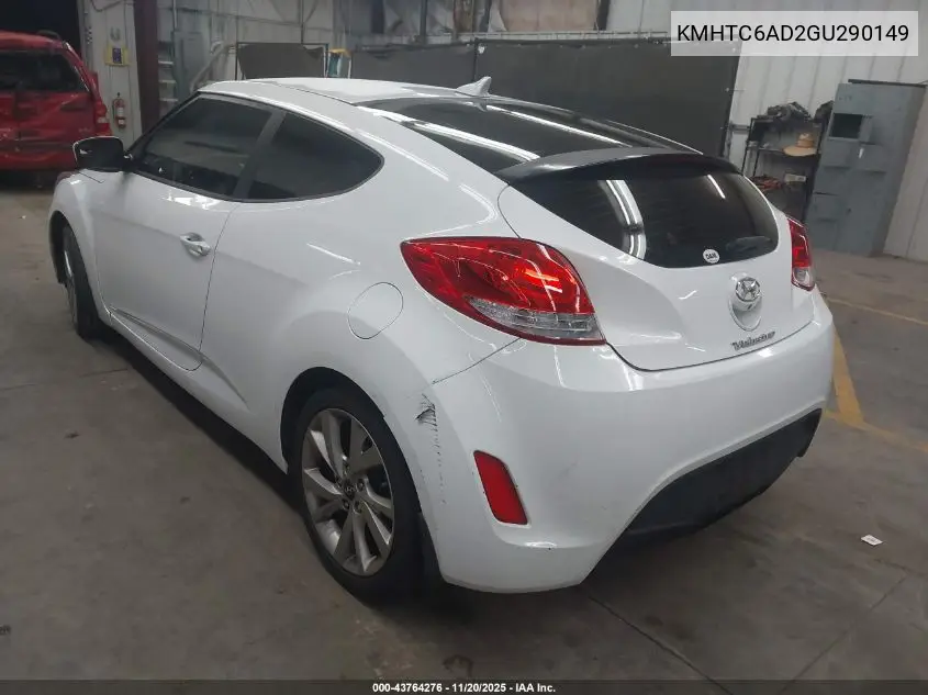 KMHTC6AD2GU290149 2016 Hyundai Veloster