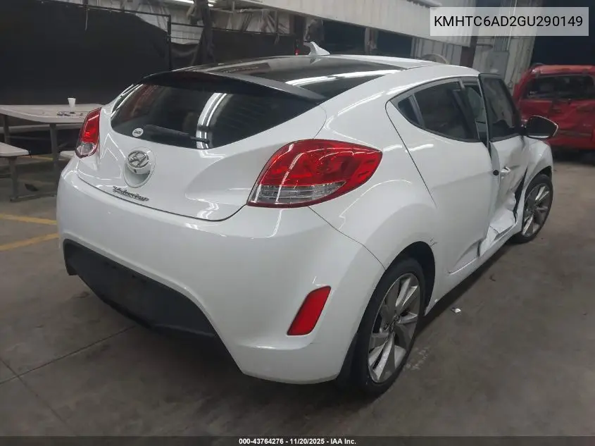 KMHTC6AD2GU290149 2016 Hyundai Veloster