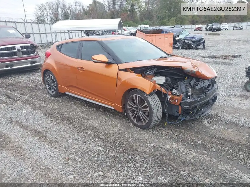 KMHTC6AE2GU282397 2016 Hyundai Veloster Turbo