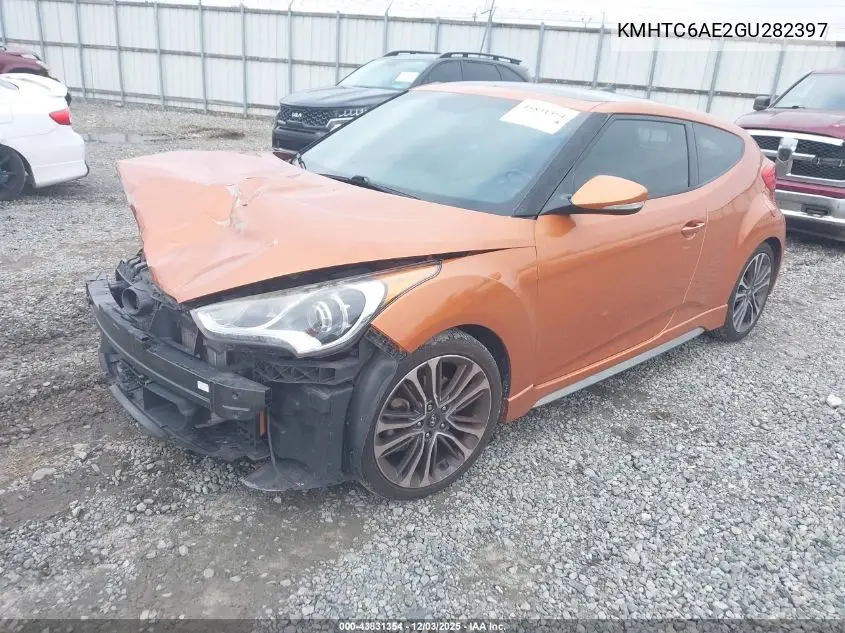 KMHTC6AE2GU282397 2016 Hyundai Veloster Turbo