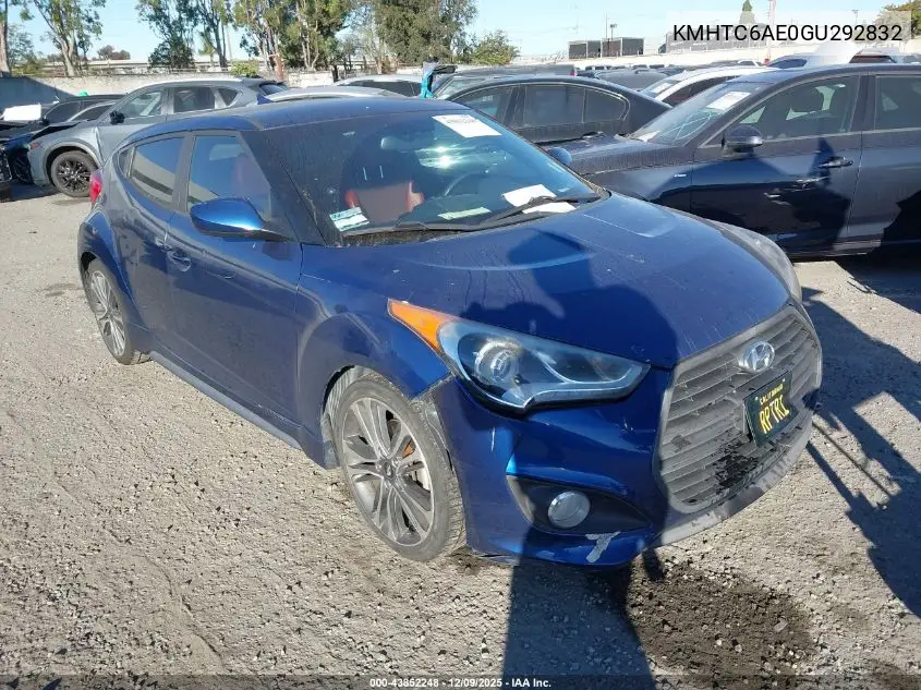 KMHTC6AE0GU292832 2016 Hyundai Veloster Turbo R-Spec