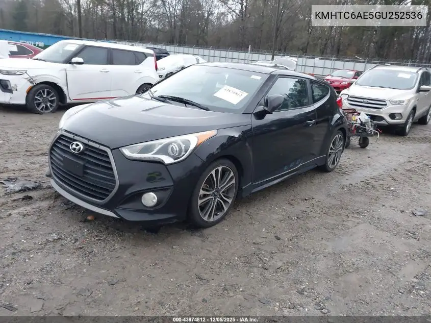 KMHTC6AE5GU252536 2016 Hyundai Veloster Turbo
