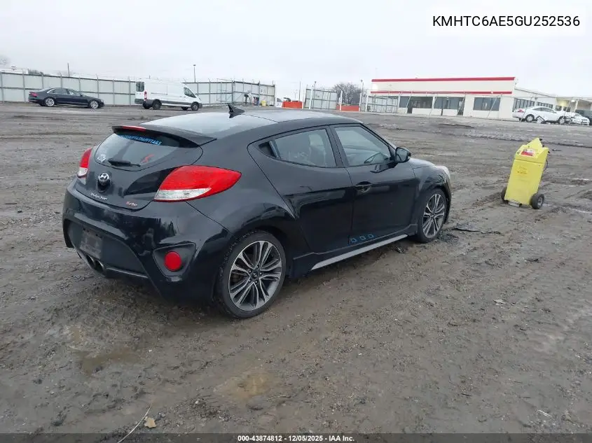 KMHTC6AE5GU252536 2016 Hyundai Veloster Turbo