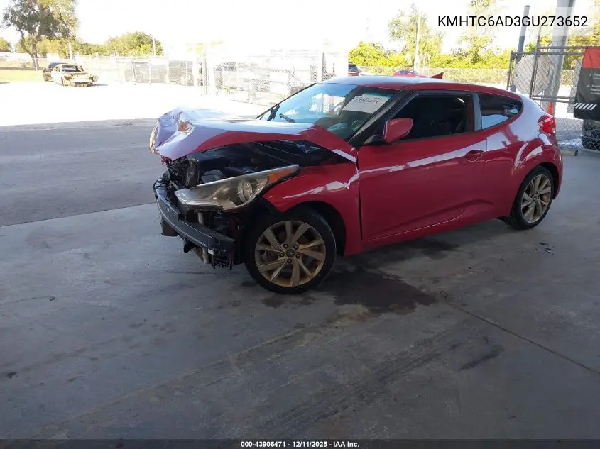 KMHTC6AD3GU273652 2016 Hyundai Veloster