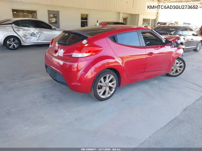 KMHTC6AD3GU273652 2016 Hyundai Veloster