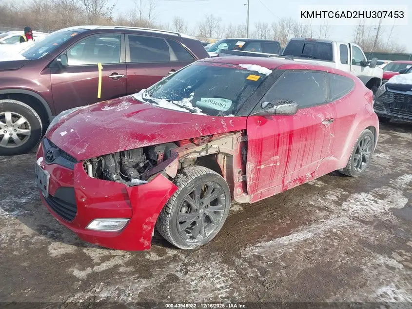 KMHTC6AD2HU307453 2017 Hyundai Veloster