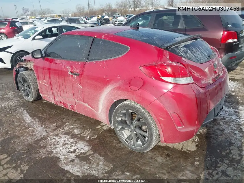 KMHTC6AD2HU307453 2017 Hyundai Veloster