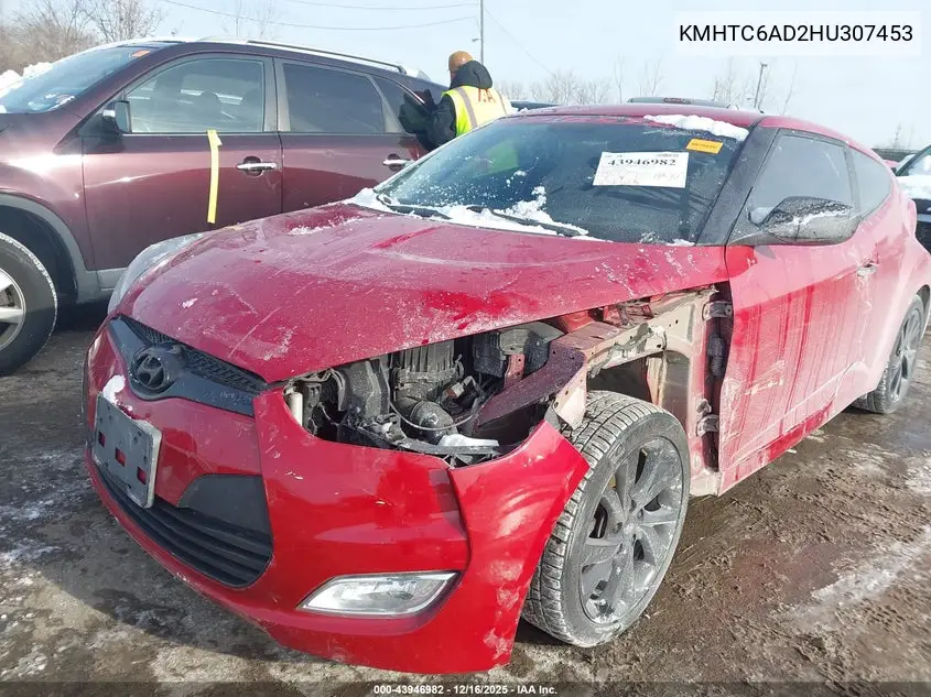 KMHTC6AD2HU307453 2017 Hyundai Veloster
