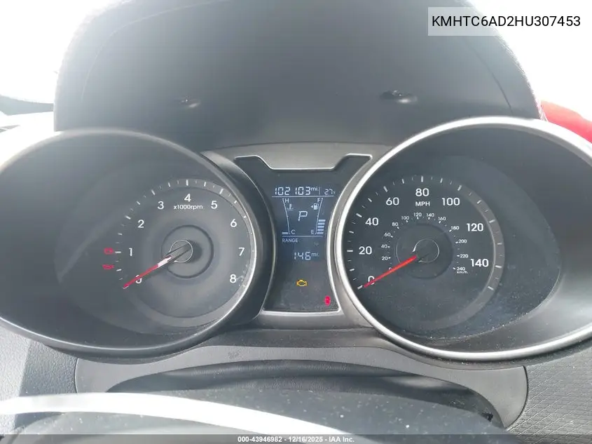 KMHTC6AD2HU307453 2017 Hyundai Veloster