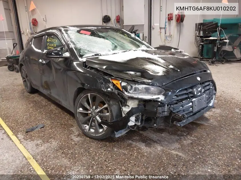 KMHTG6AF8KU010202 2019 Hyundai Veloster