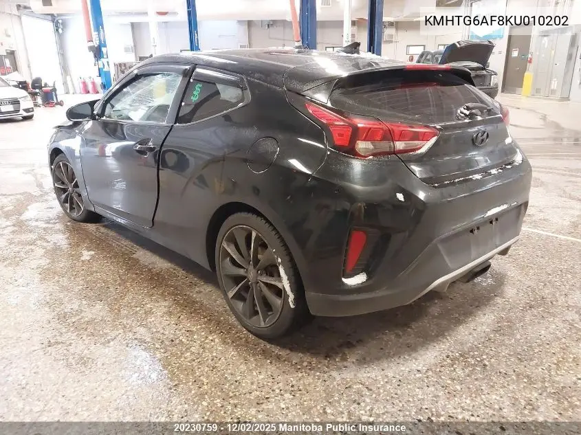 KMHTG6AF8KU010202 2019 Hyundai Veloster