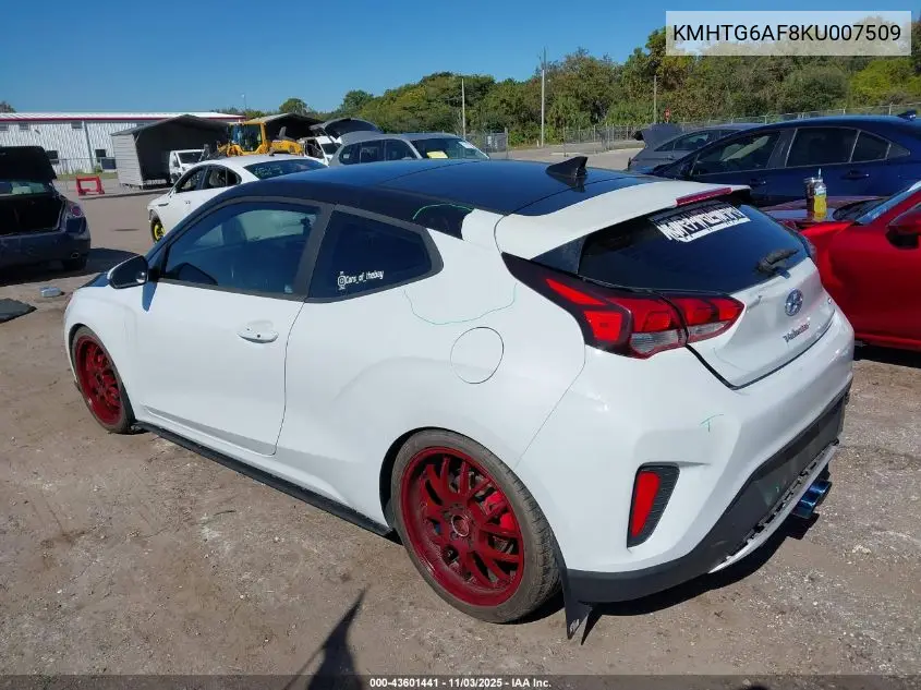 KMHTG6AF8KU007509 2019 Hyundai Veloster 2.0 Premium