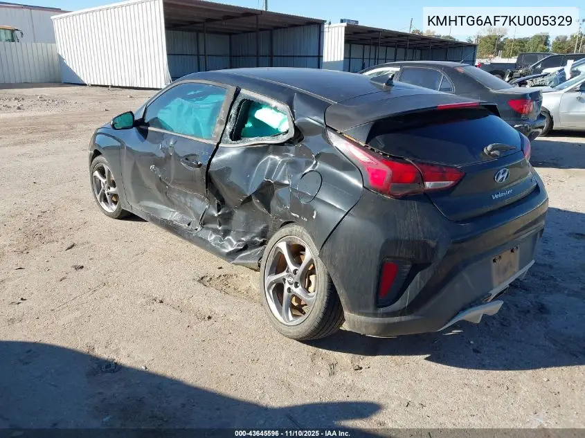 KMHTG6AF7KU005329 2019 Hyundai Veloster 2.0