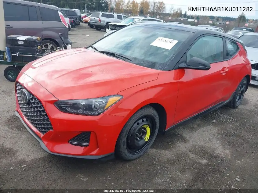 KMHTH6AB1KU011282 2019 Hyundai Veloster Turbo Ultimate