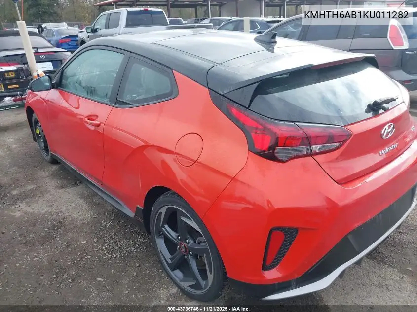 KMHTH6AB1KU011282 2019 Hyundai Veloster Turbo Ultimate