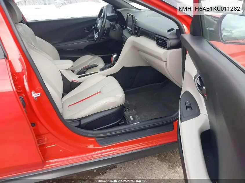 KMHTH6AB1KU011282 2019 Hyundai Veloster Turbo Ultimate