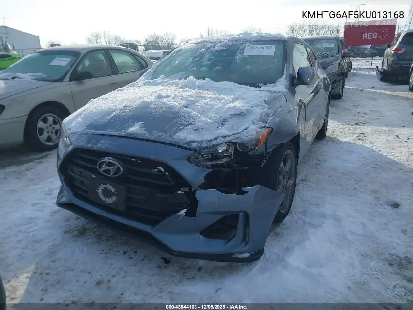 KMHTG6AF5KU013168 2019 Hyundai Veloster 2.0