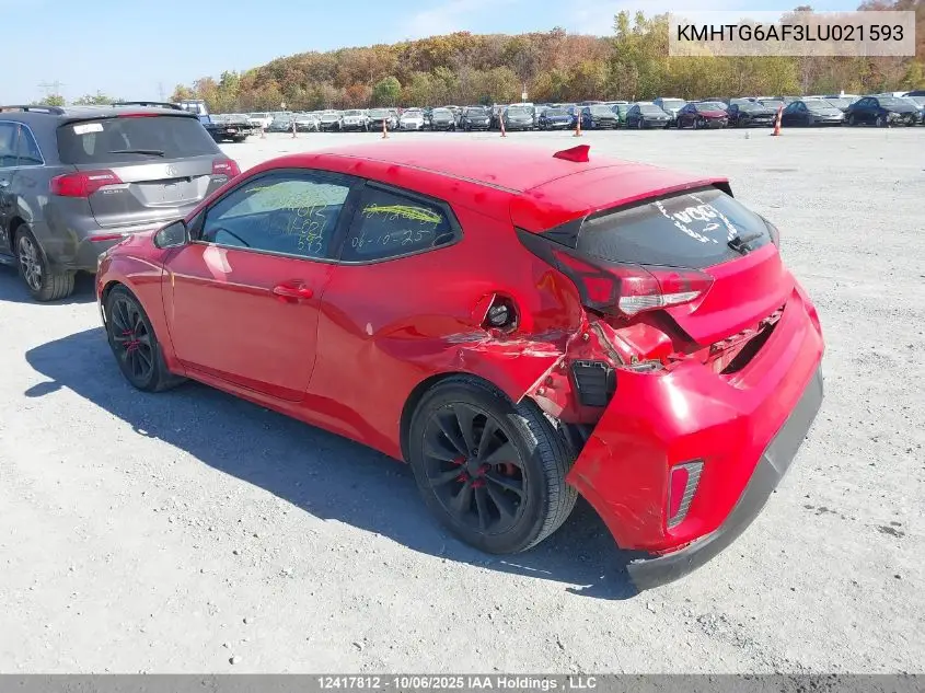 KMHTG6AF3LU021593 2020 Hyundai Veloster