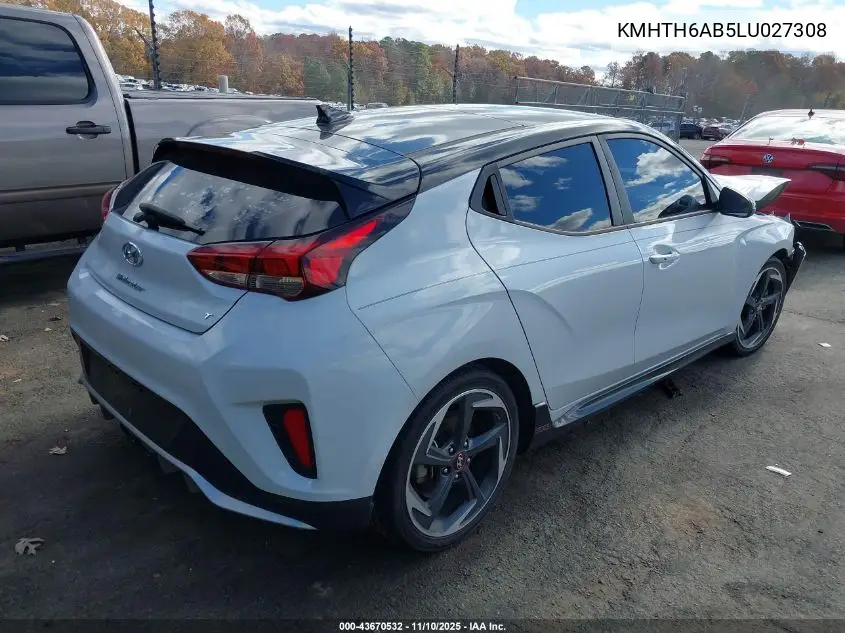 KMHTH6AB5LU027308 2020 Hyundai Veloster Turbo Ultimate