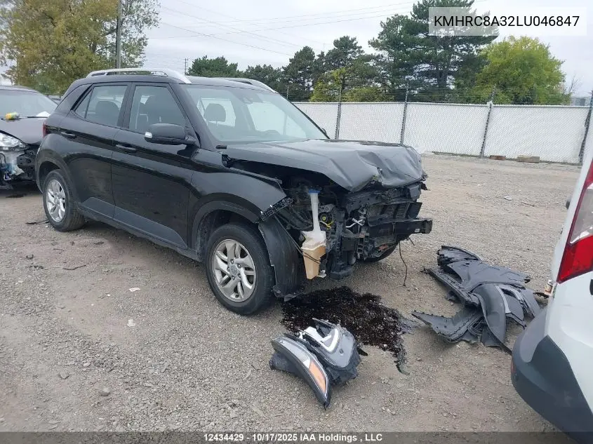 KMHRC8A32LU046847 2020 Hyundai Venue Sel/Denim